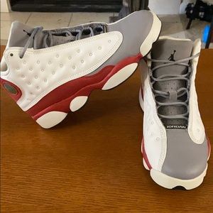 Air Jordan 13 Retro White, Red and Silver